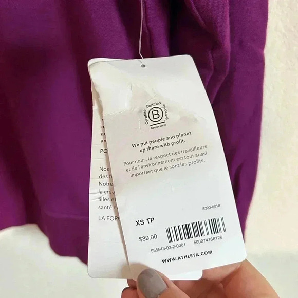 NWT Athleta Balance Henley - Exotic Fuchsia - Size XS - Picture 7 of 9